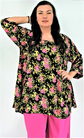 Luna Serena claire xl roze bloem | claire xl105blac/rood46-60 big&nbsp;