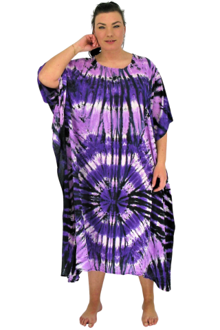 Luna Serena jurk kaftan batik | kaftan61purp/lila46-56&nbsp;
