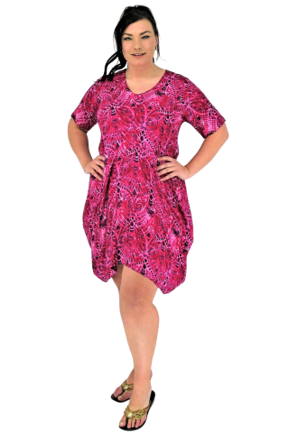 Luna Serena kyra jurk bolling print | kyra07pink/krbl42-48&nbsp;