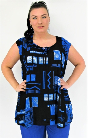 Luna Serena eva tuniek blue print | eva02blac/blue42-48&nbsp;
