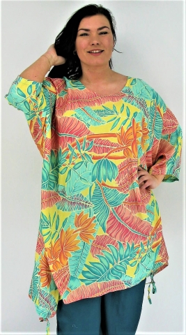 Luna Serena tuniek ebony green pink | ebony71gree/pink46-60 big&nbsp;