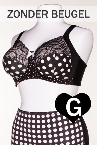 Disismi Dot Polka BH zonder beugels | B72365zwar/E100&nbsp;