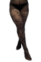 Leaf Pattern Sheer Curvy Tights | 31280033blac/leaf44-46(XL)&nbsp;