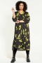 Studio jurk Yrsa lang ruche rand | S235805brow/greeM=46/48&nbsp;