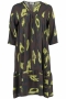 Studio jurk Yrsa lang ruche rand | S235805brow/greeM=46/48&nbsp;