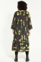 Studio jurk Yrsa lang ruche rand | S235805brow/greeM=46/48&nbsp;