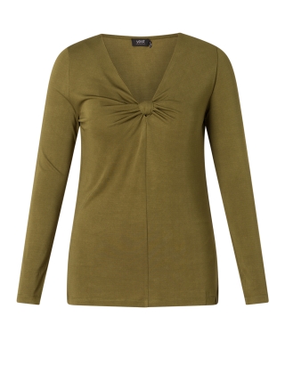 Yesta shirt Wisal draaiknoop | A004186army2(50)&nbsp;