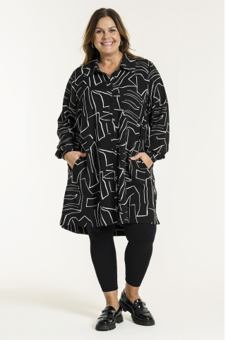 Gozzip blouse Arna print | G244045blac/whitXL=54/56&nbsp;