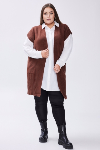 No.1 by OX mouwloos vest lang | 62629-C6025L=50-52&nbsp;