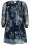 ZHENZI jurk voile print Jimena | 200381SOBAS=42-44&nbsp;