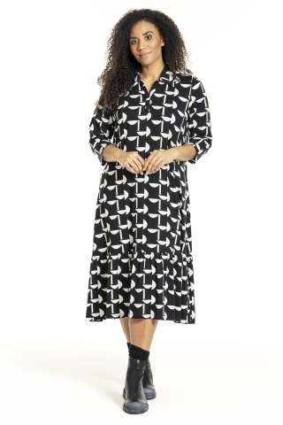 Studio jurk Imi jersey print | S251833blac/whitL=50/52&nbsp;
