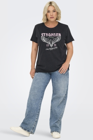 ONLY ECO shirt CARMIKO opdruk | 15329117BLAC/GLSTM=46/48&nbsp;