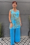 Bagoes singlet print | B002011P-7turq/limeM=46-48&nbsp;