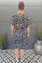 Bagoes jurk v-hals ceintuur streep | B002014P-6coba/witM=46-48&nbsp;