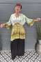 Bagoes batik tuniek | B005010olij/wit46-48&nbsp;