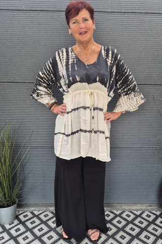 Bagoes batik tuniek | B005010olij/wit46-48&nbsp;