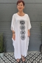 Bagoes kaftan jurk borduur | B004010zwar/beigBig Size&nbsp;