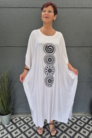 Bagoes kaftan jurk borduur | B004010turq/wiroBig Size&nbsp;