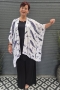 Bagoes kimono kort vogel print | B003011V1wit/bruiBig Size&nbsp;