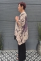 Bagoes kimono kort vogel print | B003011V2zand/paarBig Size&nbsp;