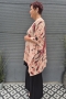 Bagoes kimono kort vogel print | B003011V2zand/paarBig Size&nbsp;
