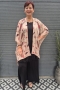 Bagoes kimono kort vogel print | B003011V2zand/paarBig Size&nbsp;