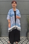 Bagoes kimono kort pailletten franje | B003011Croze/oranBig Size&nbsp;