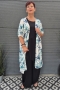 Bagoes kimono lang palmboom print | B003010Pwit/olijBig Size&nbsp;