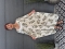 Bagoes jurk lang palmboom v-hals | B003012Pwit/olijBig Size&nbsp;