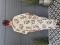 Bagoes jurk lang palmboom v-hals | B003012Pwit/olijBig Size&nbsp;