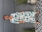 Bagoes jurk lang palmboom v-hals | B003012Pwit/olijBig Size&nbsp;