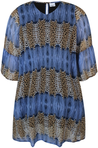 ZHENZI jurk Lila combi print | 2008185355M=46-48&nbsp;