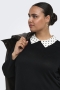ONLY zwarte trui print kraag | 15355667BLWO/ZEBRXL=54&nbsp;