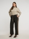 Mat fashion broek met bies | 84012018BLACM=48-50&nbsp;