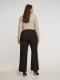 Mat fashion broek met bies | 84012018BLACM=48-50&nbsp;