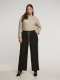 Mat fashion broek met bies | 84012018BLACM=48-50&nbsp;