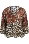 ZHENZI dierenprint blouse Siff | 201049maroM=46-48&nbsp;