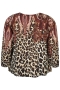 ZHENZI dierenprint blouse Siff | 201049maroM=46-48&nbsp;