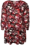 ZHENZI bloem print v-hals jurk Saki | 201026maroM=46-48&nbsp;