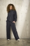 ZHENZI streep sweater trui rits | 201031NAVYS=42-44&nbsp;