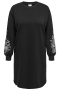 ONLY midi jurk borduur | 15356509BLAC/EMBRM=46/48&nbsp;