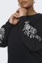 ONLY midi jurk borduur | 15356509BLAC/EMBRM=46/48&nbsp;
