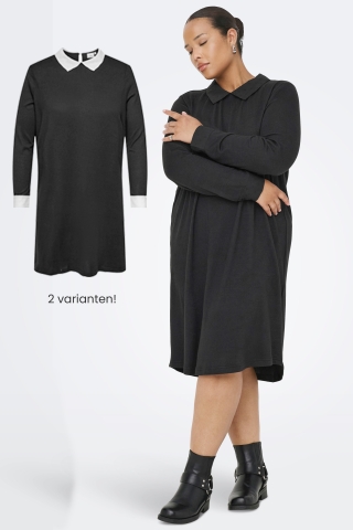 ONLY jurk lange mouw | 15358649BLAC/WHITM=46/48&nbsp;