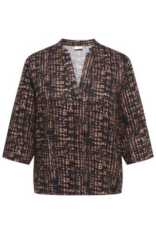 ONLY eco bruin print shirt v-hals | 15362635BLAC/TIDY46&nbsp;