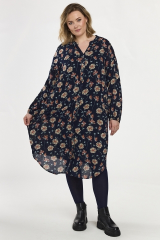 Gozzip jurk Anja | G261000navy/prinM=46/48&nbsp;