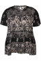 ZHENZI blouse korte mouw | 201289BLACM=46-48&nbsp;