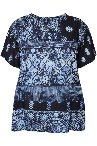 ZHENZI blouse randdessin print km | 2012895790/NavyS=42-44&nbsp;