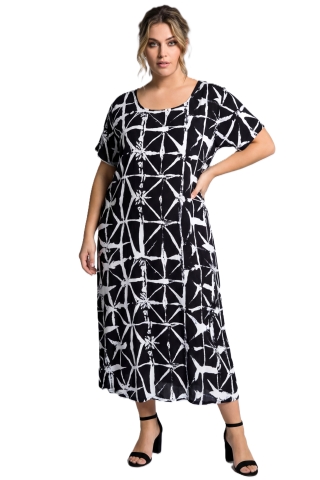 Luna jurk Helena 07 | helena5460blac/whit42-52 one&nbsp;