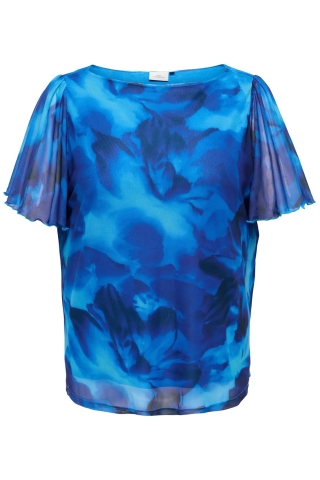 ONLY blouse korte mouw boot hals | 15372146NABL/FLOWM=46/48&nbsp;