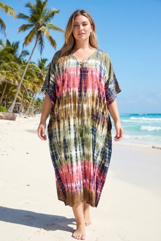 Luna kaftan jurk Nola 07 | nola5499pink/gree46-60 big&nbsp;